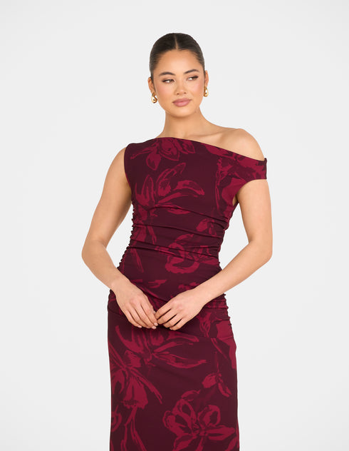 Skyla One Shoulder Midi Dress
